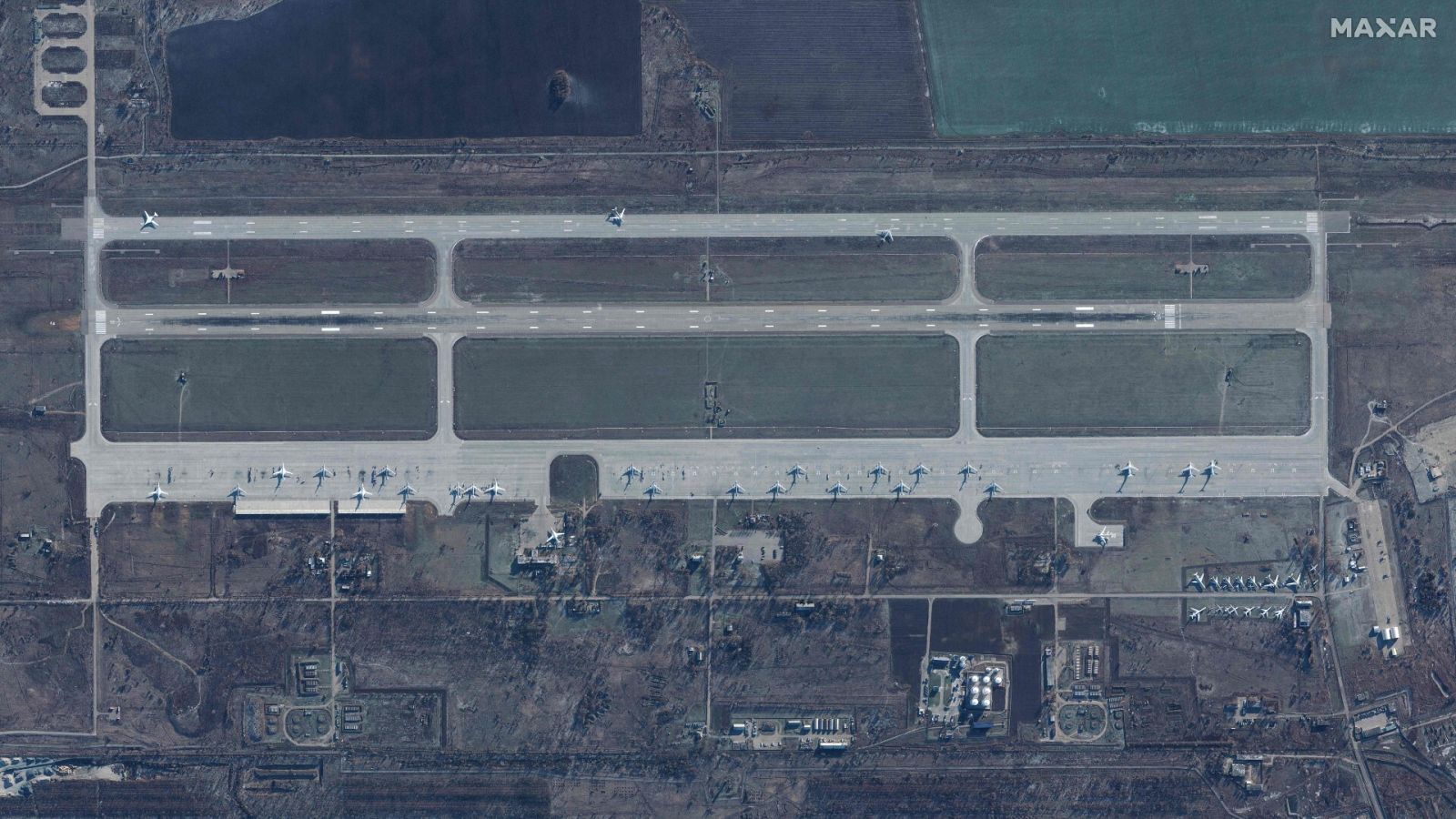 Vista general de la base aérea de Engels, en Rusia
