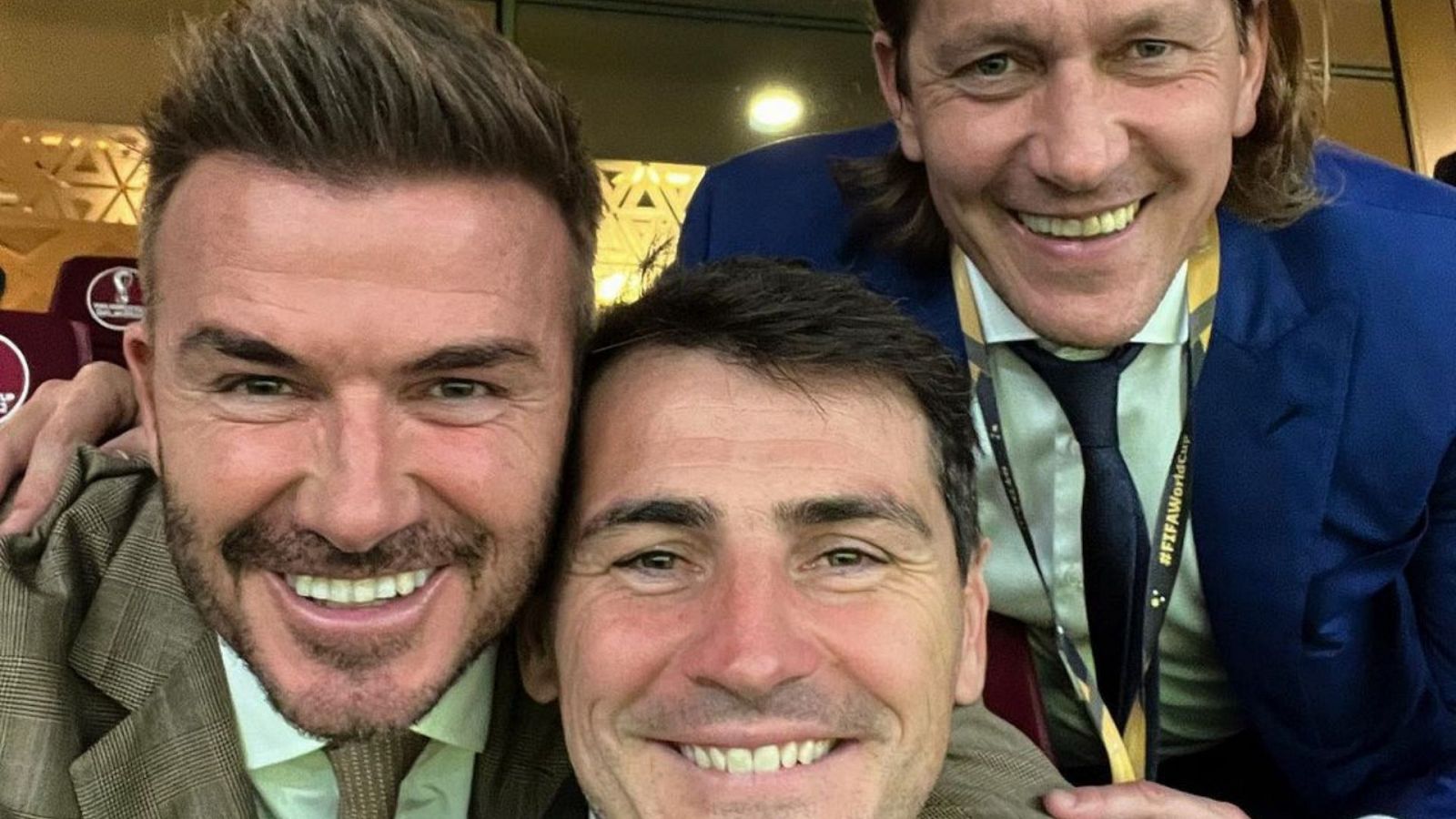 Iker Casillas, David Beckham y Míchel Salgado se reúnen