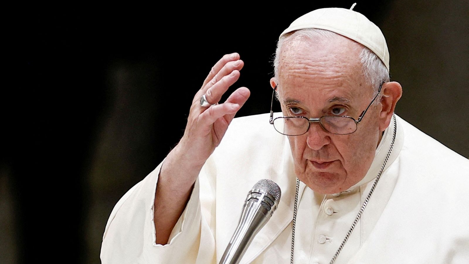 El papa Francisco en una audiencia en el Salón Pablo VI del Vaticano.