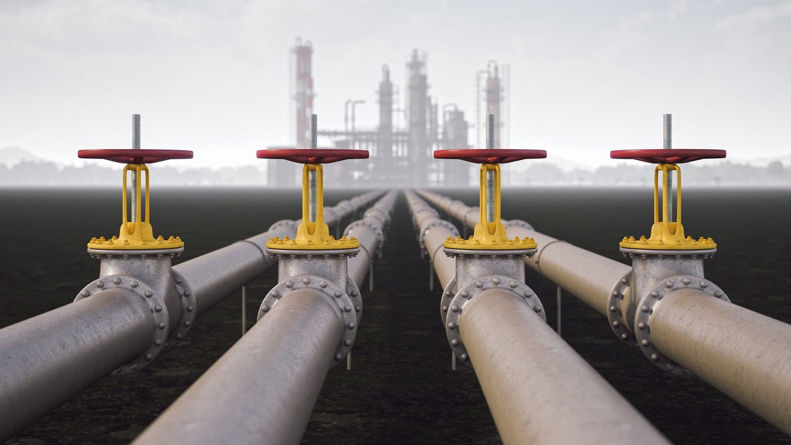 Oleoducto y refinería de petróleo