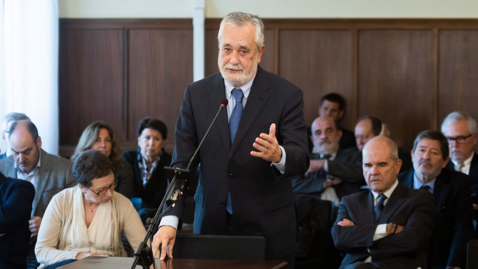 El expresidente de la Junta de Andalucía José Antonio Griñán durante el juicio