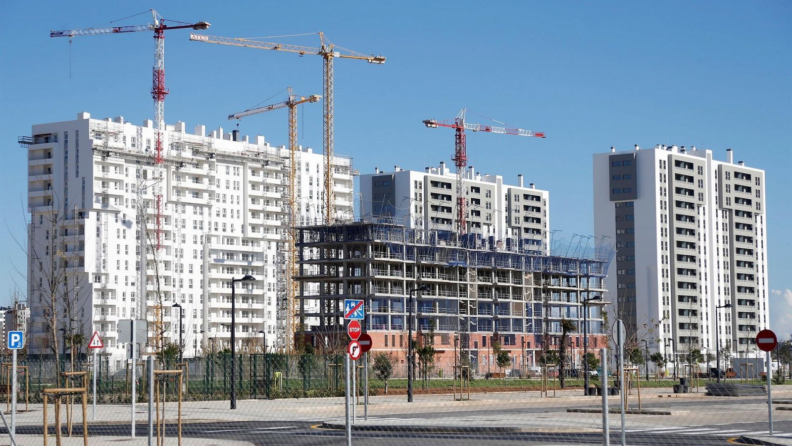 Promoción de viviendas en Valencia, en una imagen de enero de 2022