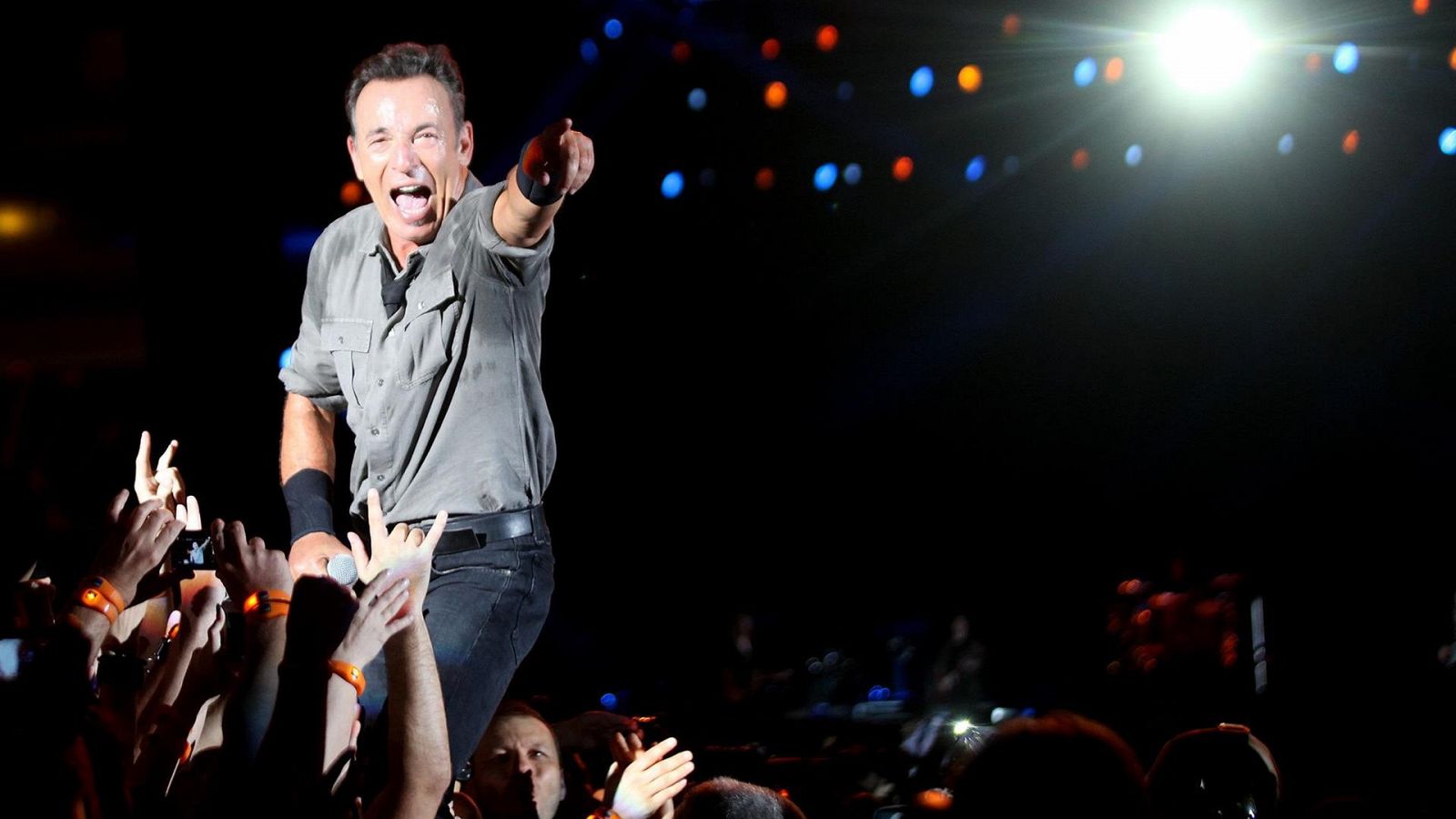 El cantante estadounidense Bruce Springsteen en una actuación en el festival Rock in Rio, en Río de Janeiro (Brasil).