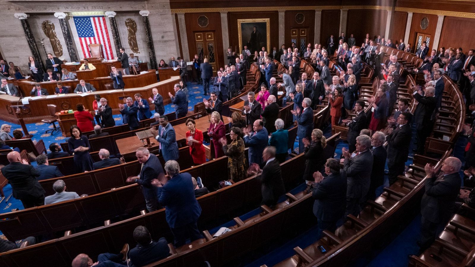 El Congreso de los EE.UU. durante la 12 votación para elegir al presidente del hemiciclo.