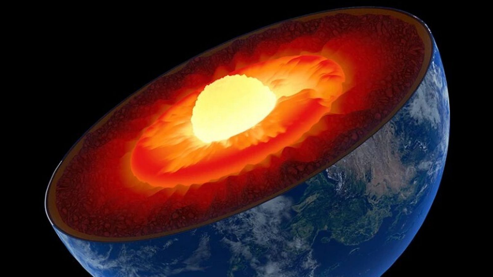 El núcleo interno de la Tierra está formado mayoritariamente por hierro sólido