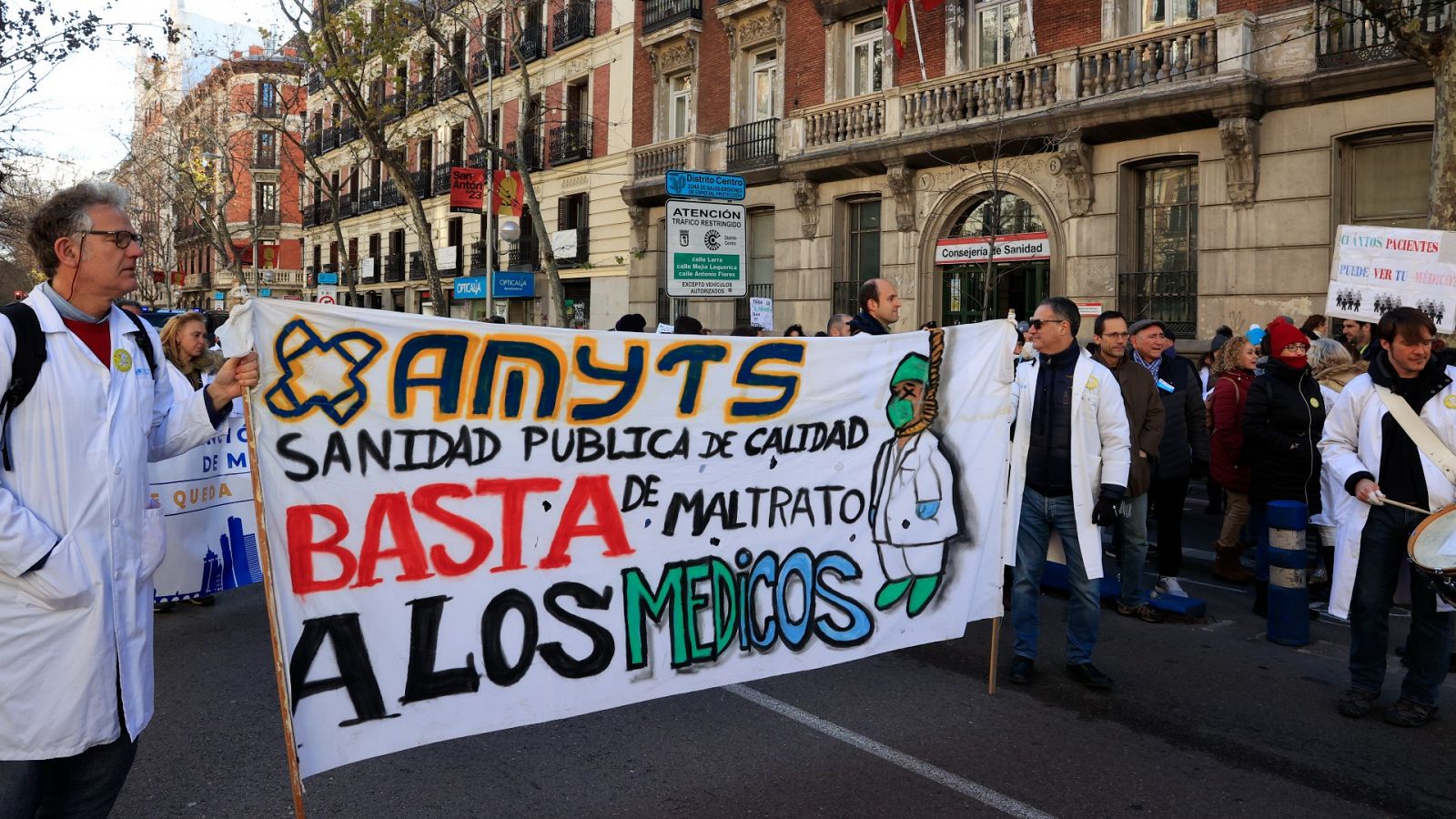 Imagen de la manifestación de médicos de familia y pediatras el pasado miércoles en Madrid