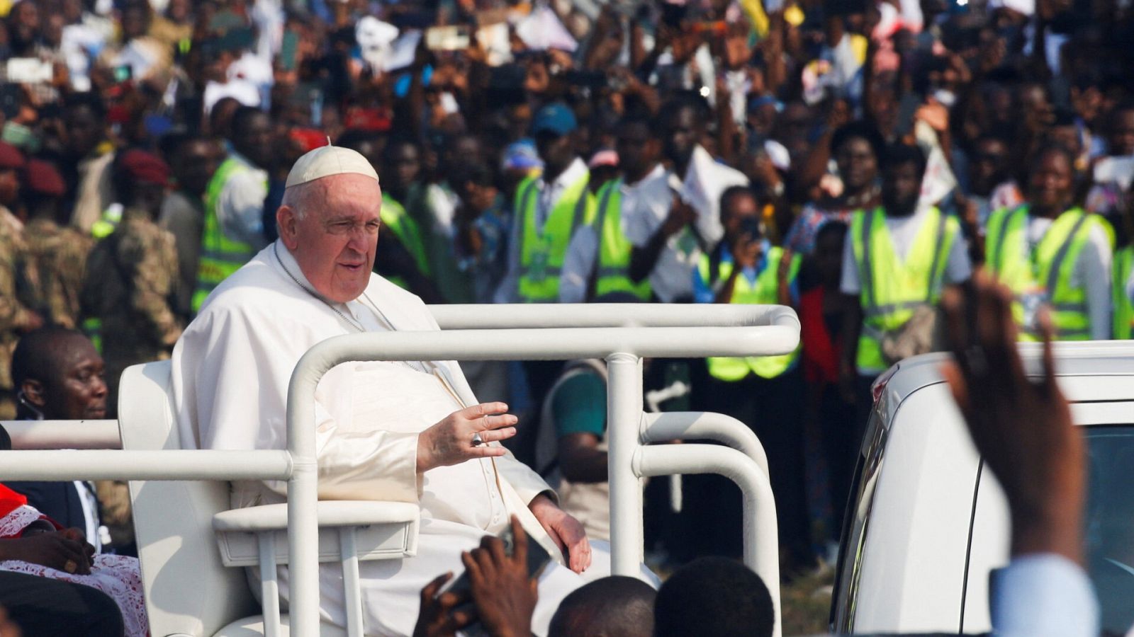 El papa Francisco durante su visita al Congo