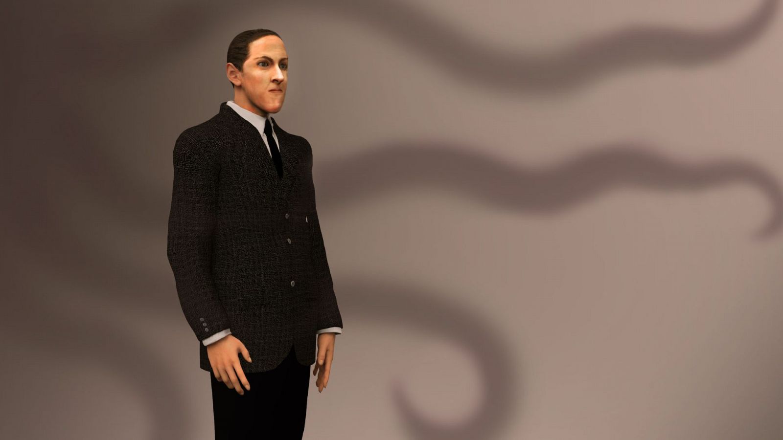 Ilustración 3D de Howard Phillips Lovecraft