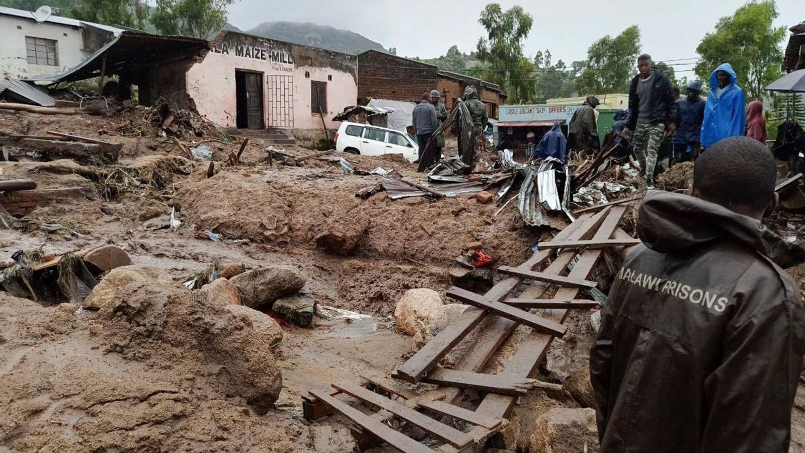 Inundaciones en Blantyre causadas por las fuertes lluvias provocadas por el ciclón Freddy