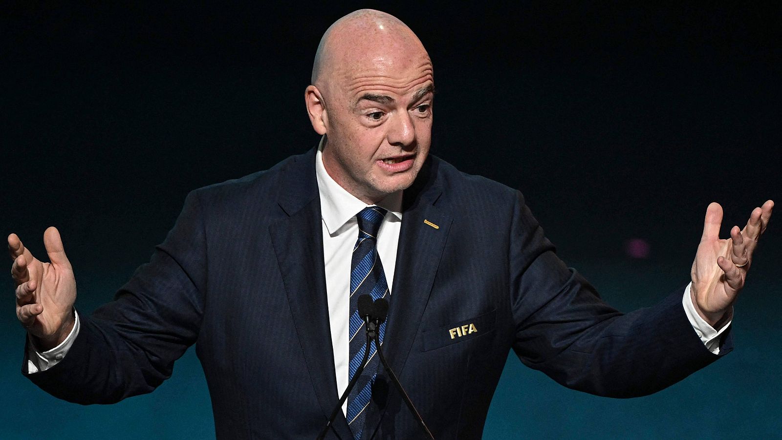 Imagen de archivo del presidente de la FIFA hasta 2027, Gianni Infantino