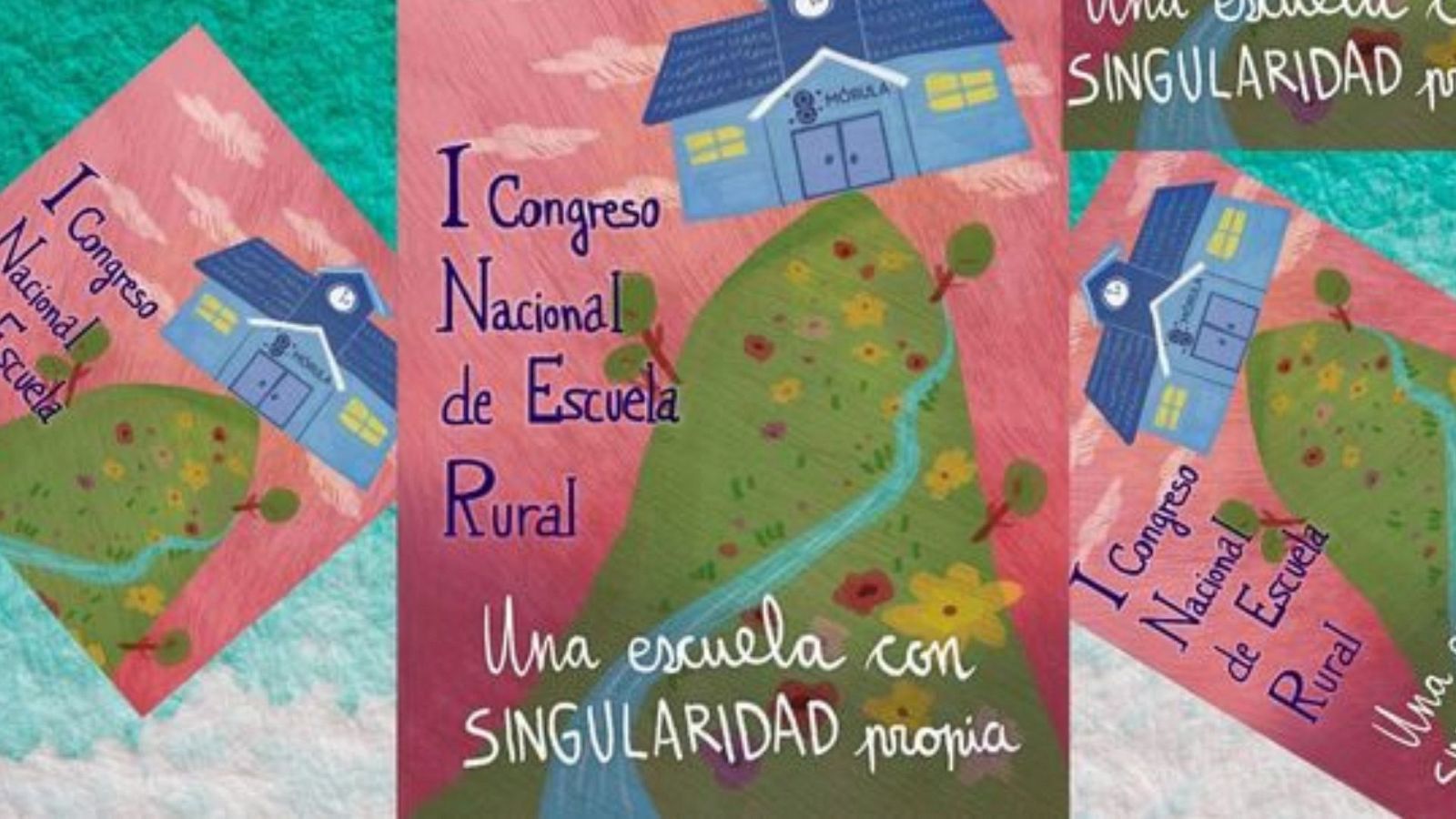 Cartel del I Congreso Nacional de Escuela Rural.