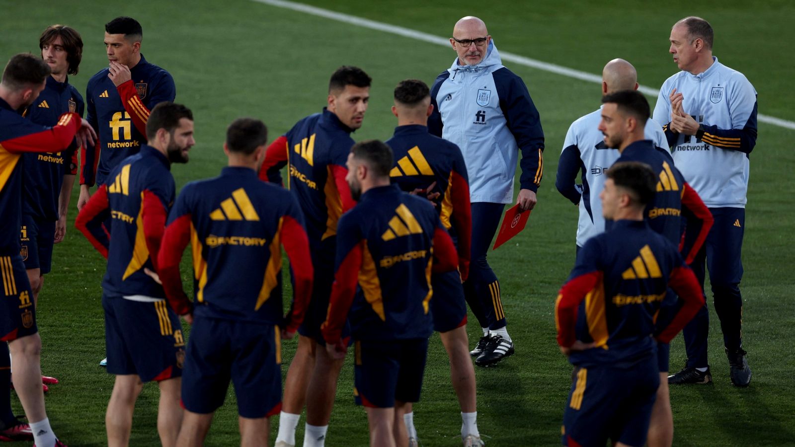 Entrenamiento de la selección española