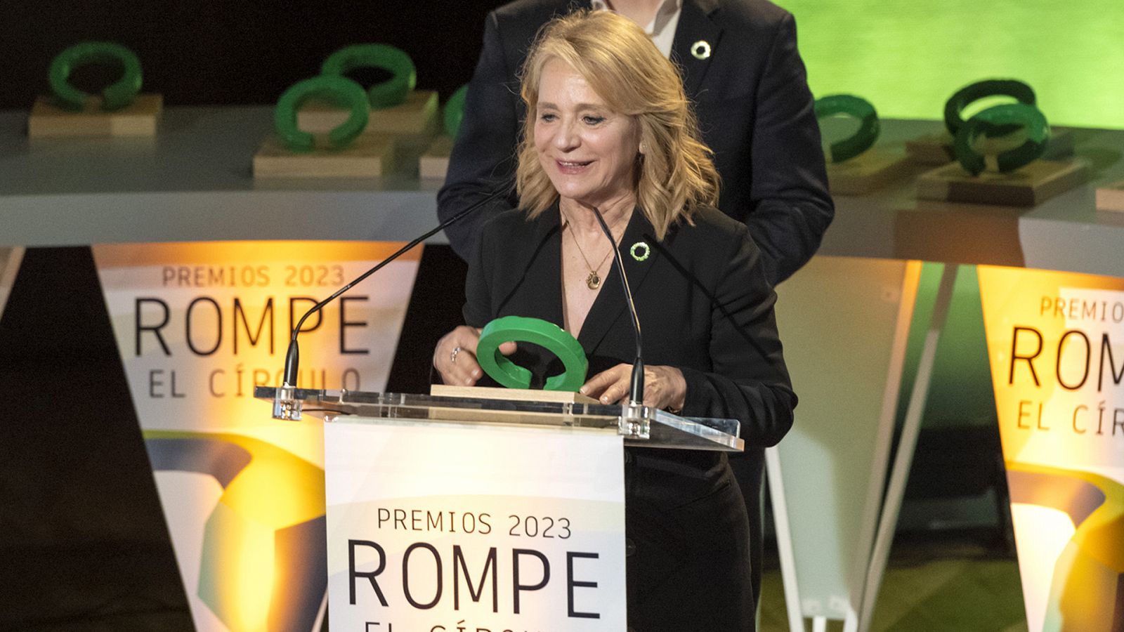 Elena Sánchez, en la entrega del premio