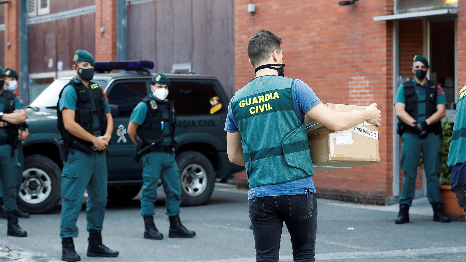 Fotografía de archivo de un registro de la Guardia Civil