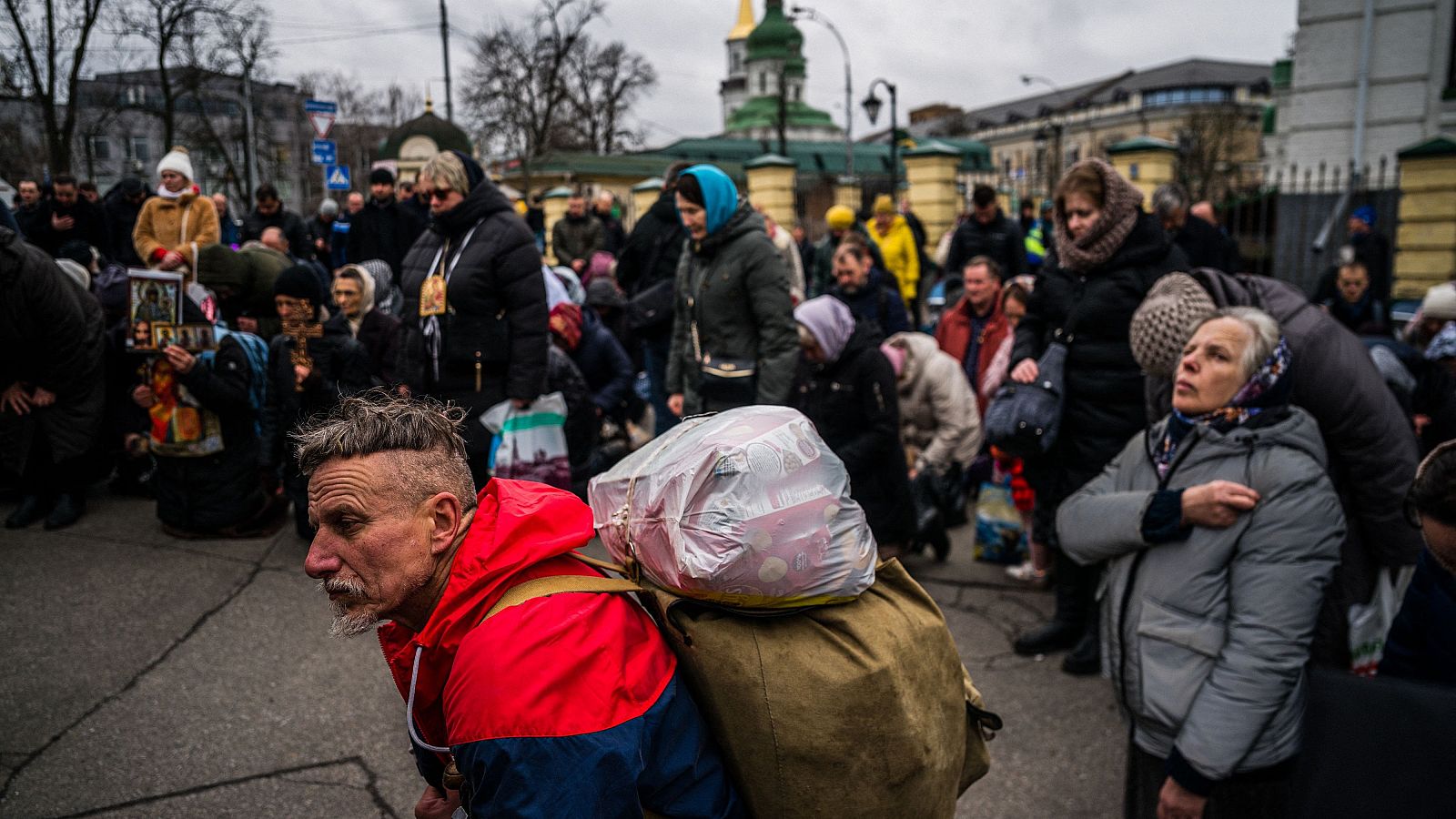 Ciudadanos ucranianos en Kiev