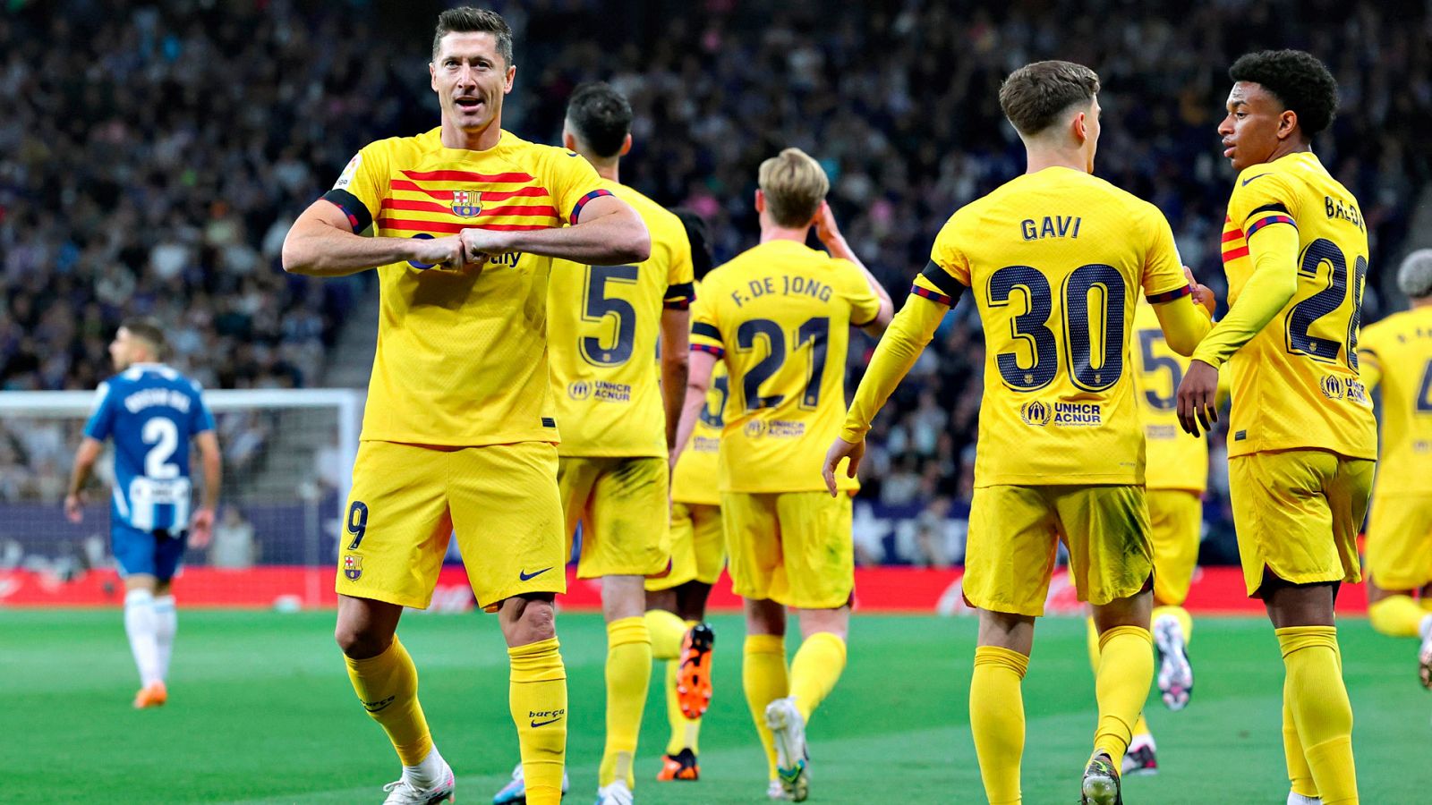 L'FC Barcelona masculí va guanyar ahir la lliga al camp de l'Espanyol