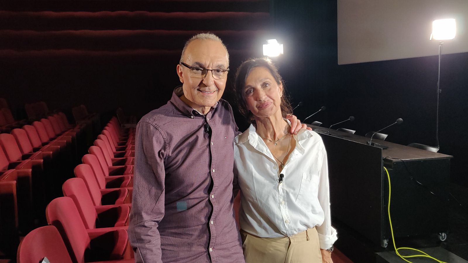 Silvia Munt con Gerardo Herrero, director de 'Días de cine'