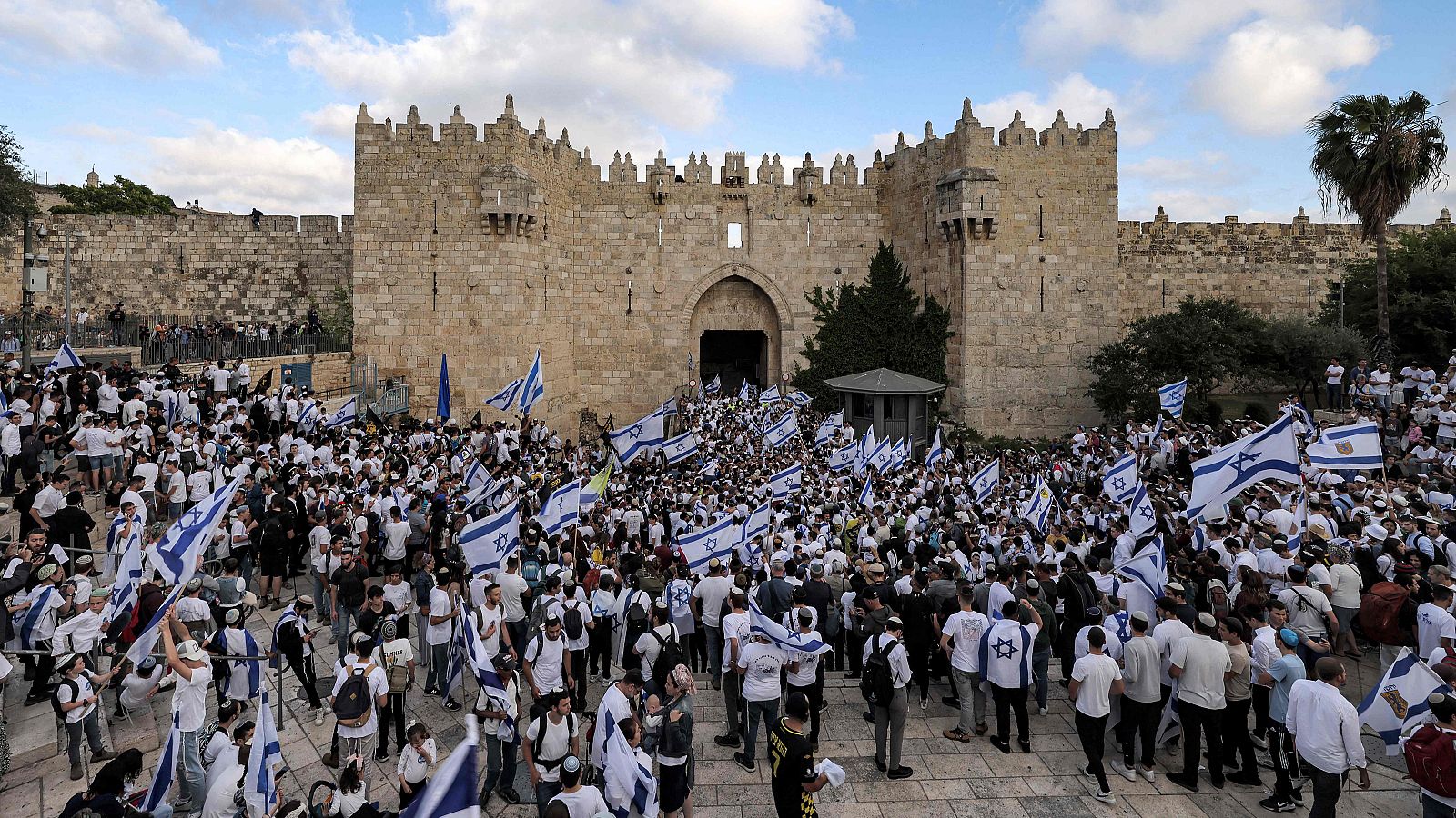 Marcha de las banderas en Israel