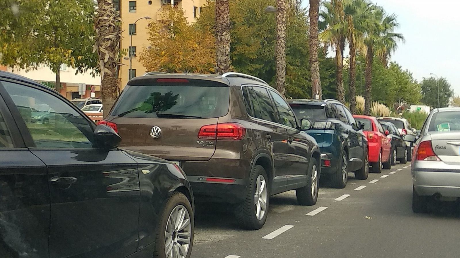 Unos coches en Madrid