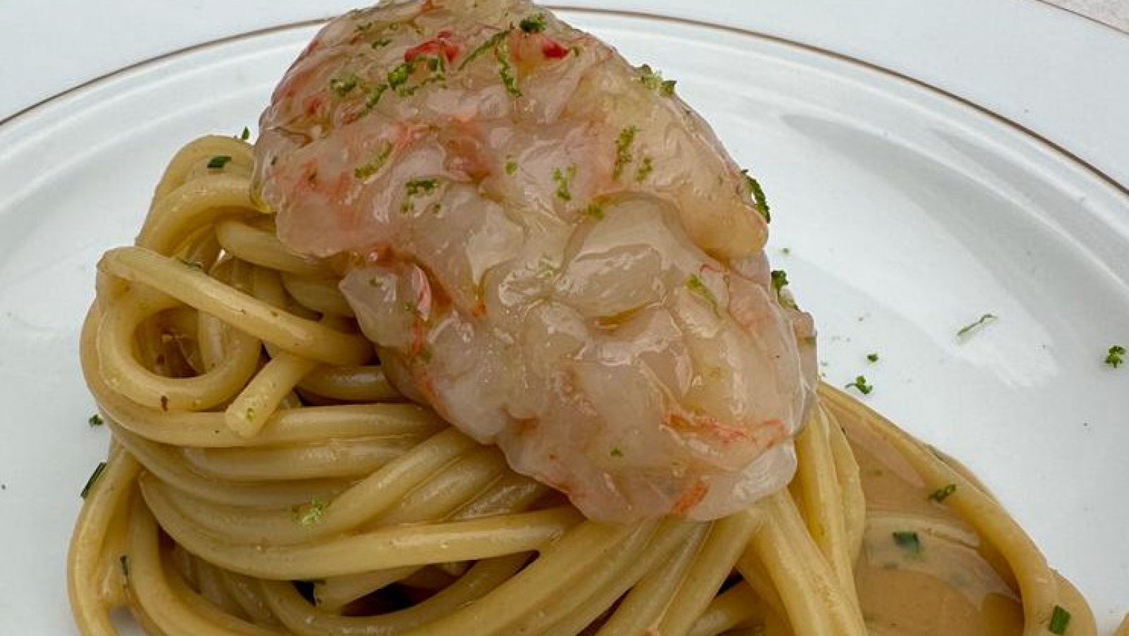 La combinación perfecta entre pasta y gamba roja