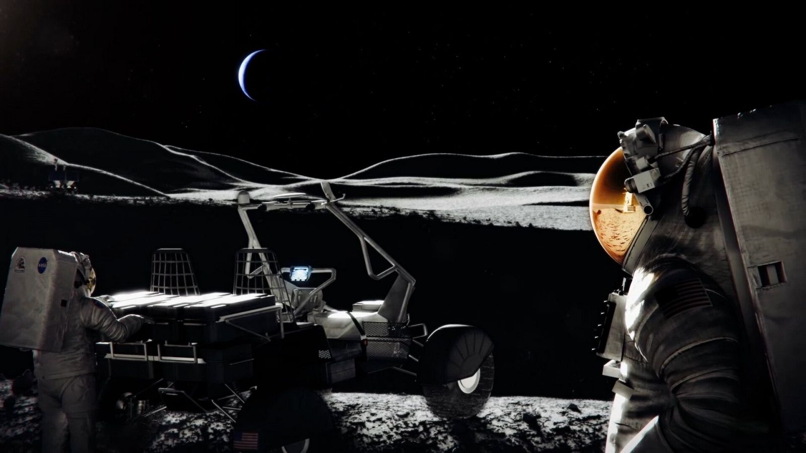 Trailer Animación de la llegada de los astronautas de Artemis a la Luna