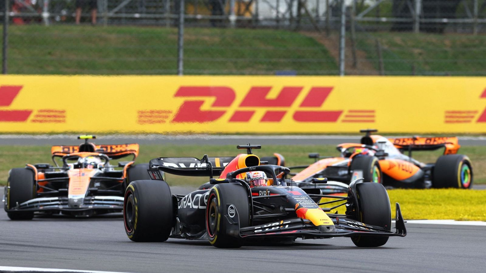 GP de Gran Bretaña: Max Verstappen, en un momento de la carrera