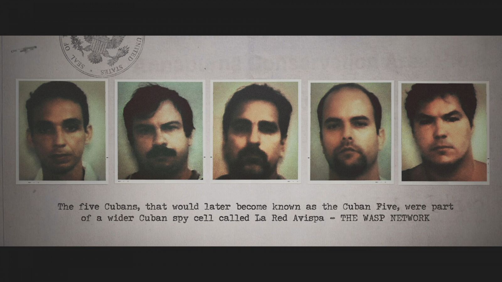Fotografía de los espías conocidos como los "Cinco Cubanos"