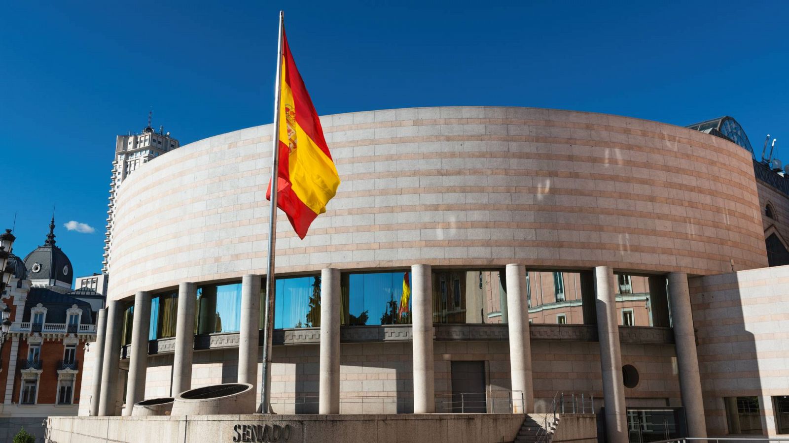 Imagen de archivo del edificio que acoge al Senado, en Madrid.