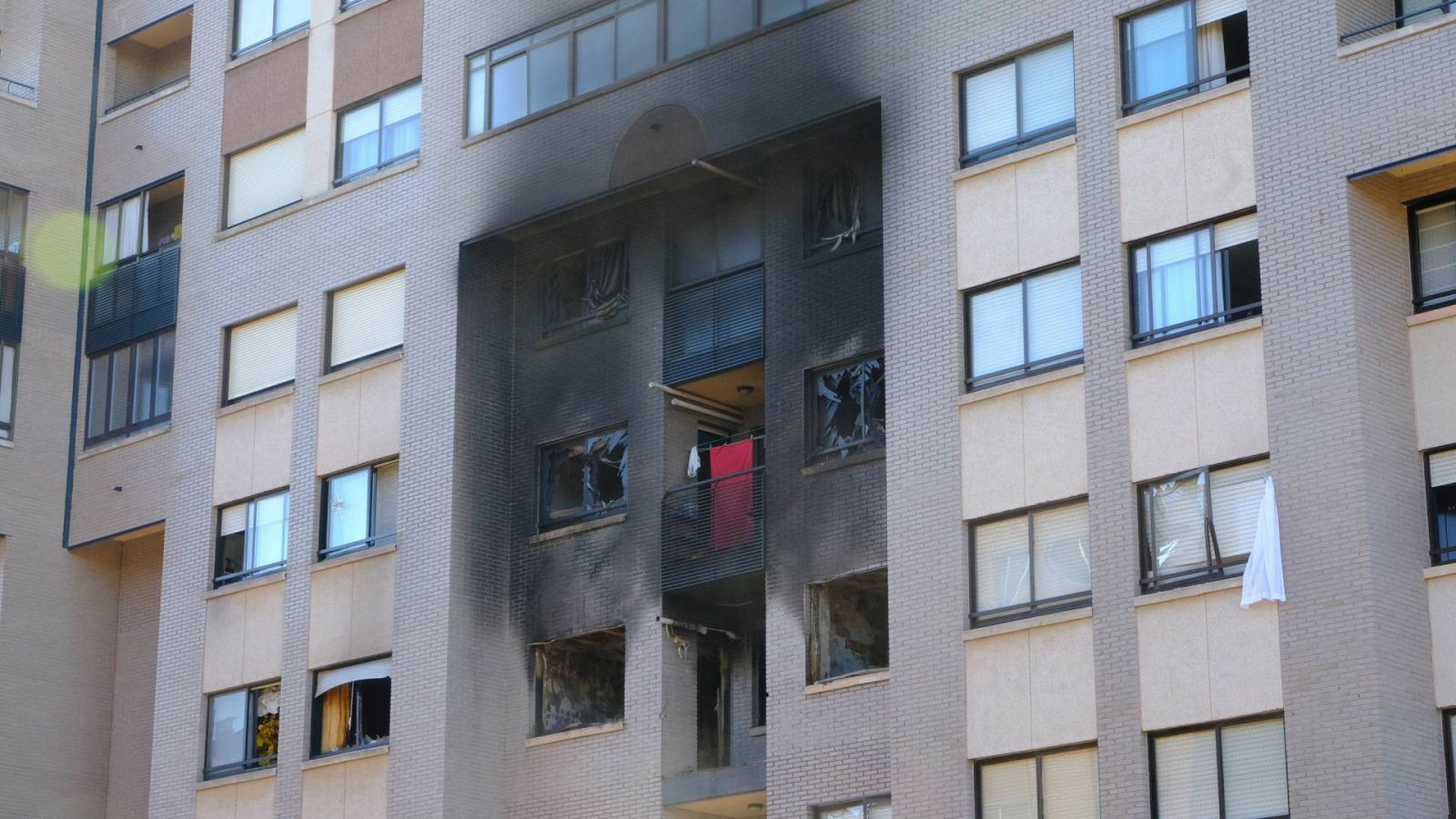 Imagen del edificio afectado por la explosión en Valladolid, Castilla y León