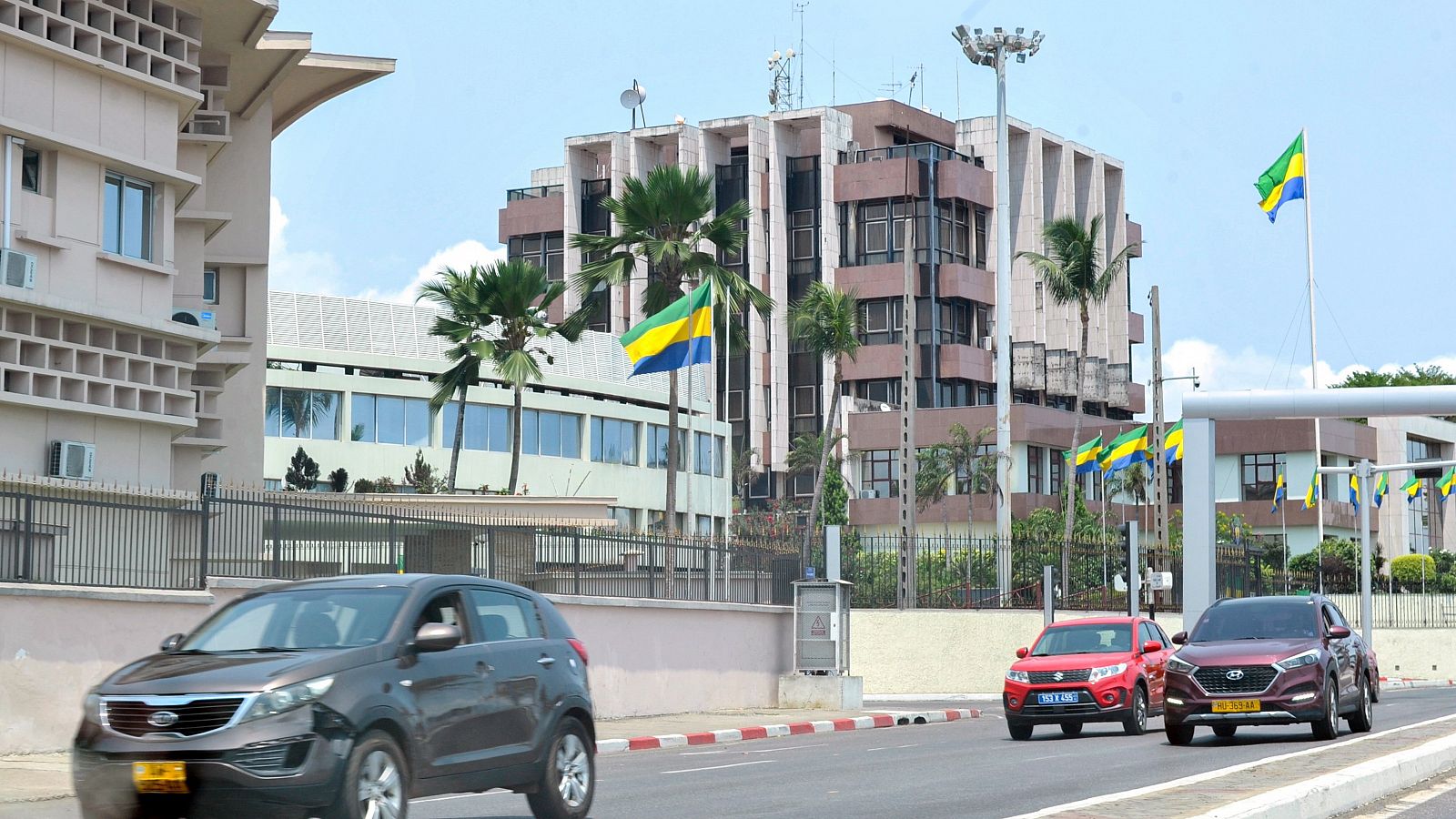 Una calle de la capital de Gabón, Libreville, horas después del golpe de Estado