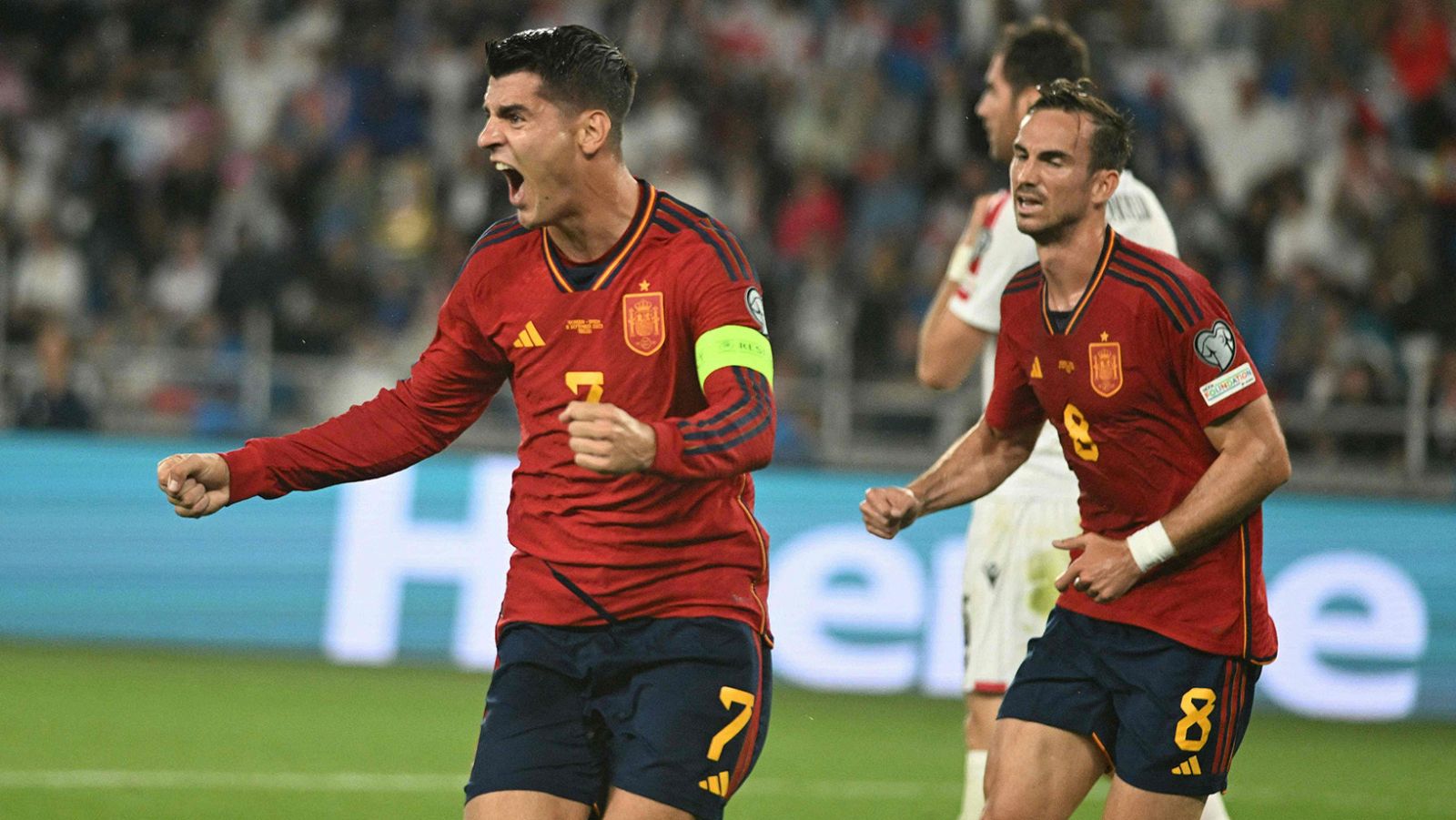 Álvaro Morata, celebrando un gol