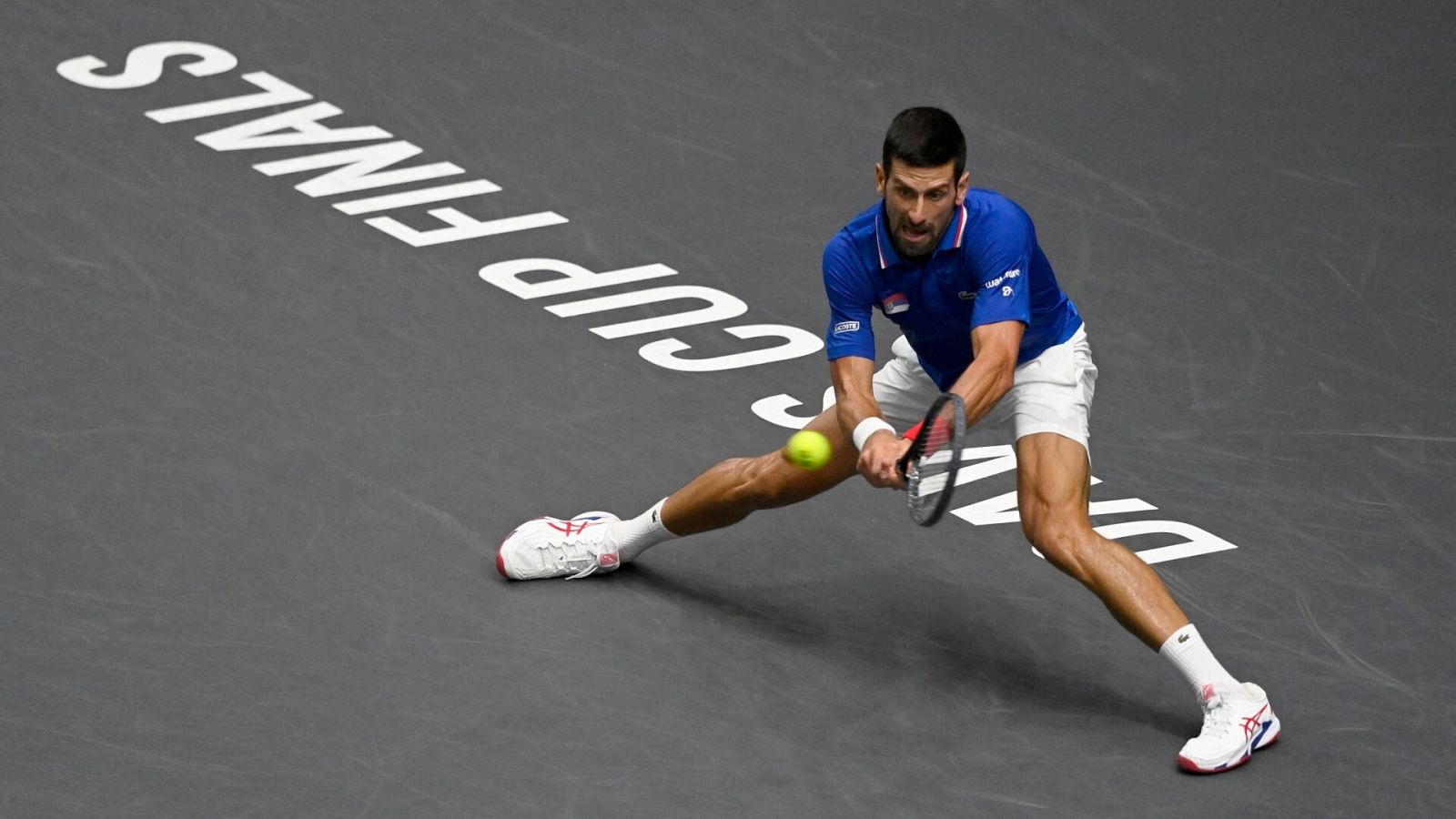 Djokovic en su partido ante Davidovich en la Copa Davis