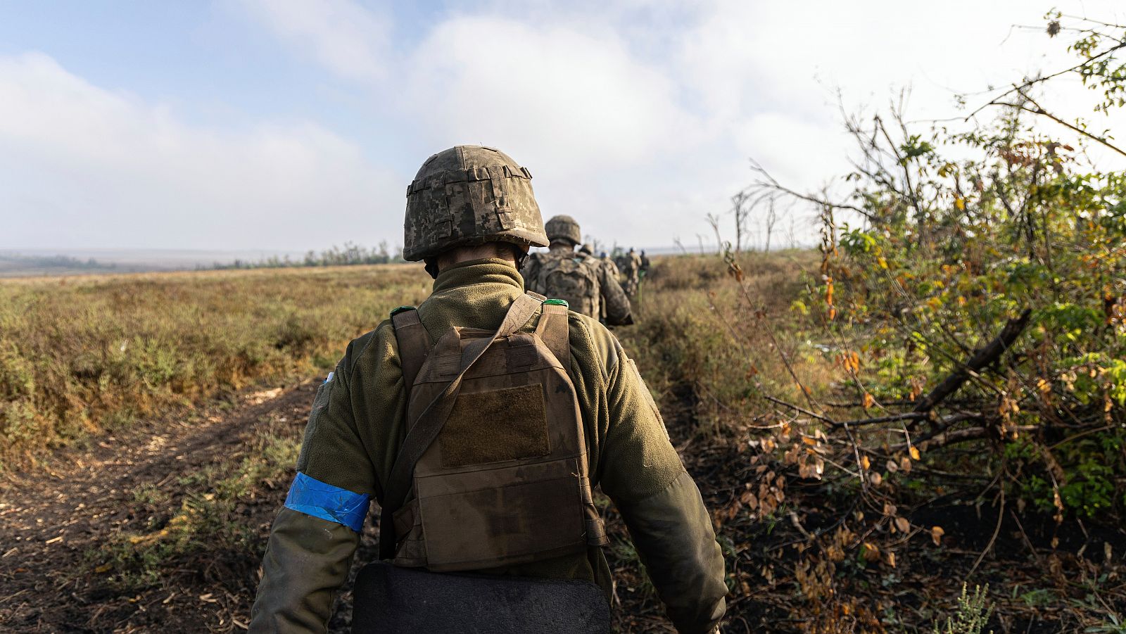 Guerra en Ucrania: soldados en Andrivka, Donetsk