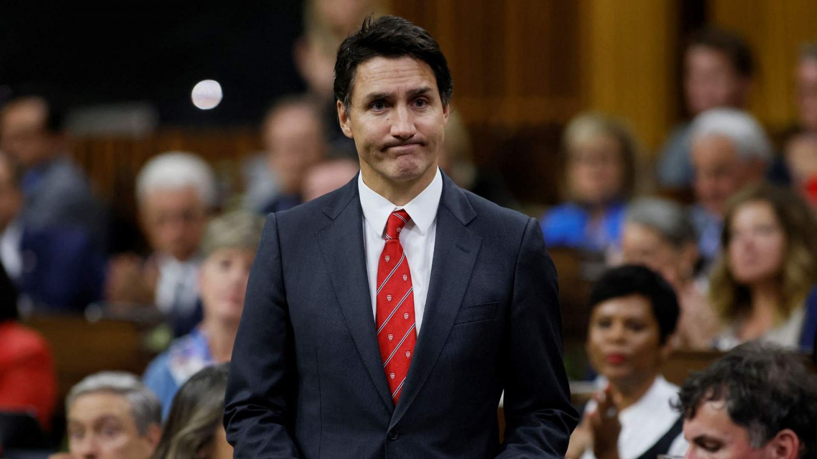 El primer ministro canadiense, Justin Trudeau, declara declaración en la Cámara de los Comunes en Ottawa, Canadá.