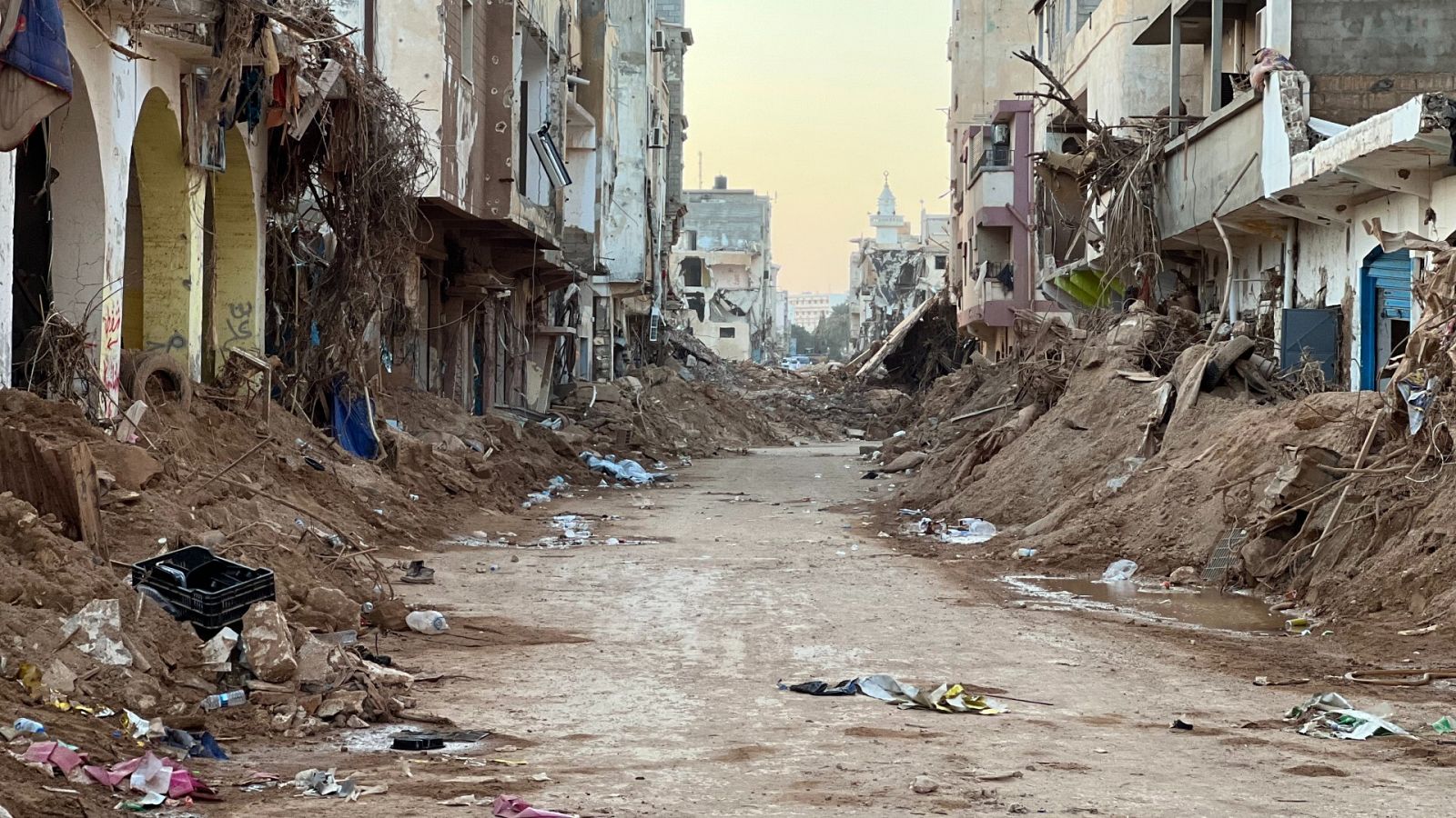 La ciudad libia de Derna tras la destrucción que dejó Daniel