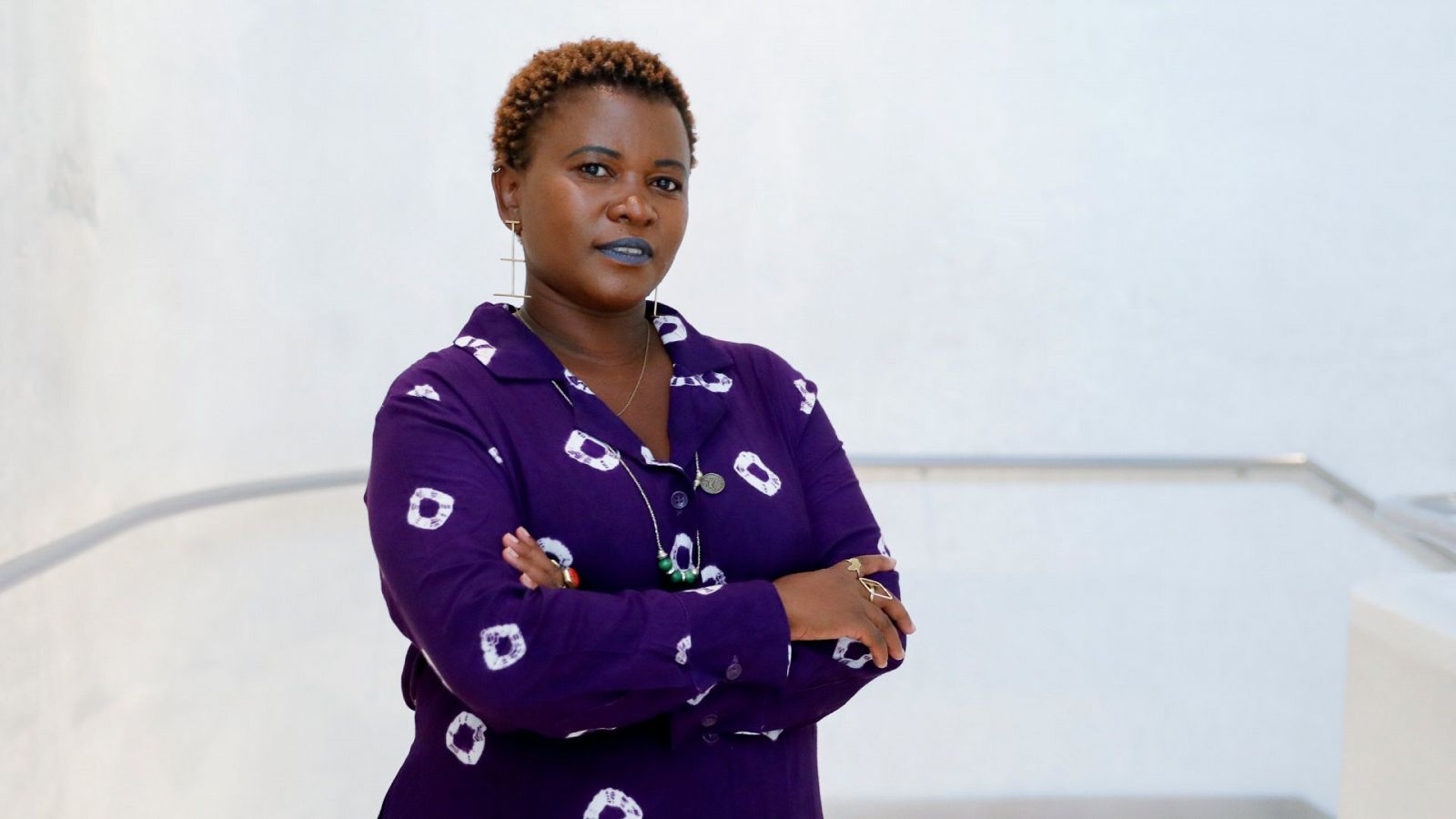 Retrato de Rosebell Kagumire en el IV Encuentro de Periodistas África-España