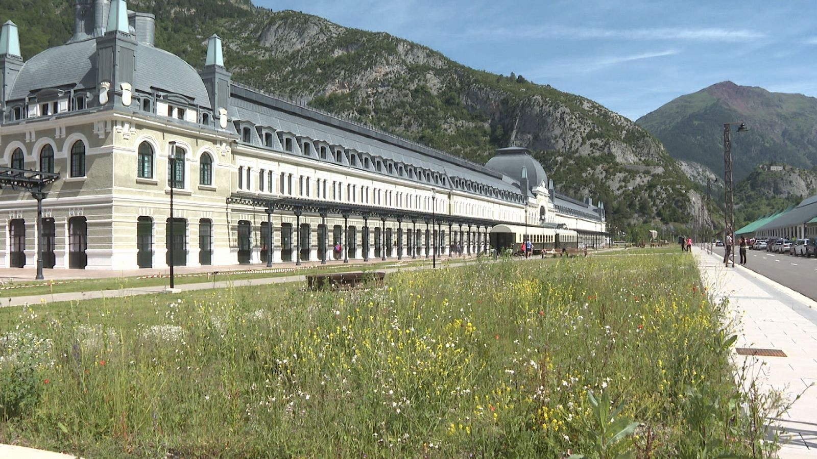 Imagen de la fachada de la estación de Canfranc