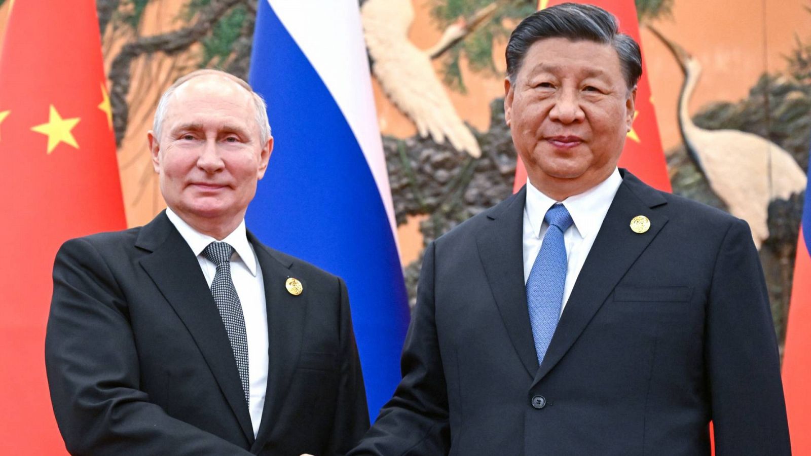 El presidente ruso, Vladímir Putin, junto al el presidente chino, Xi Jinping.