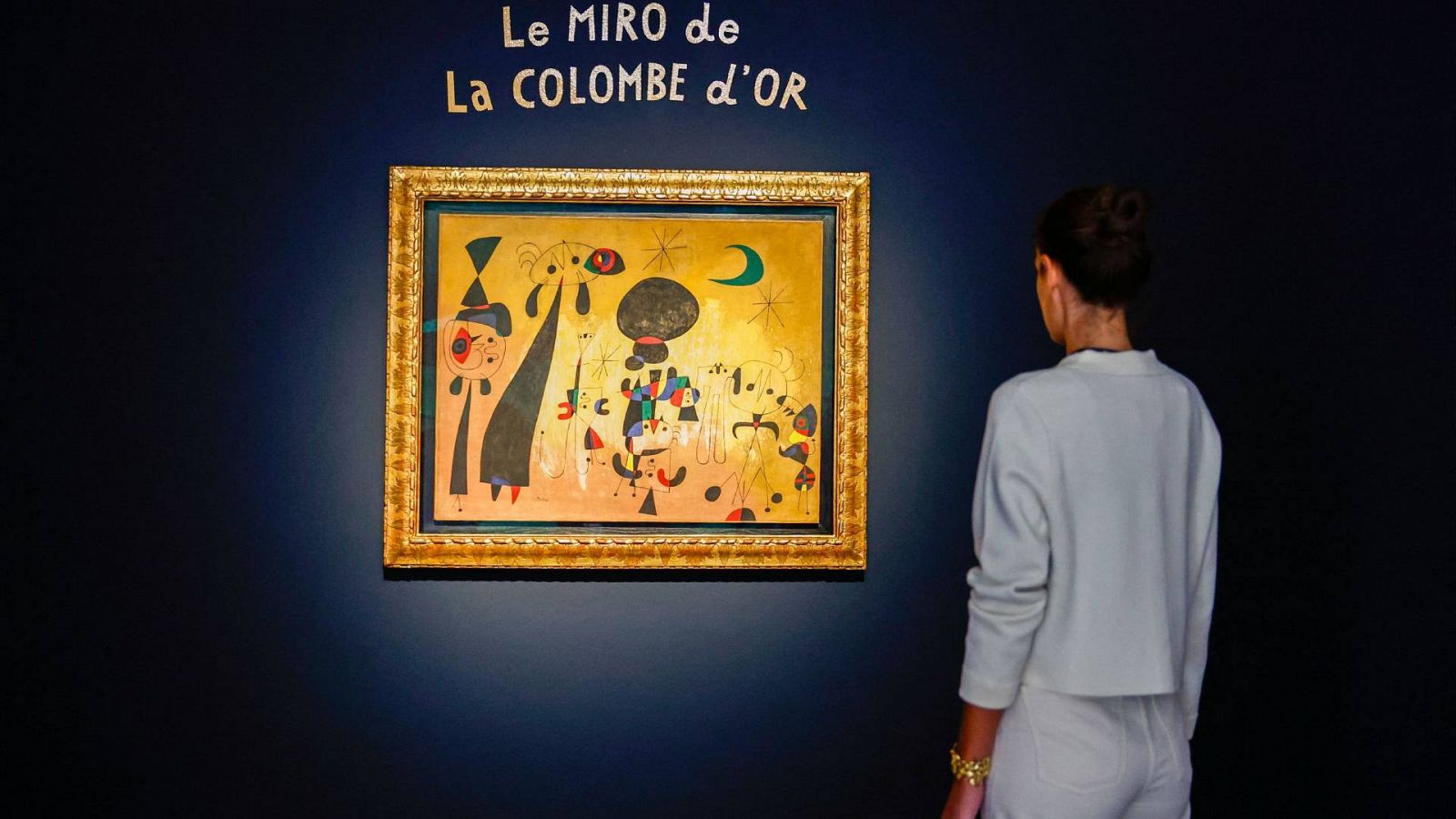 Una imagen de 'Mujeres, luna, estrellas' del pintor Joan Miró.