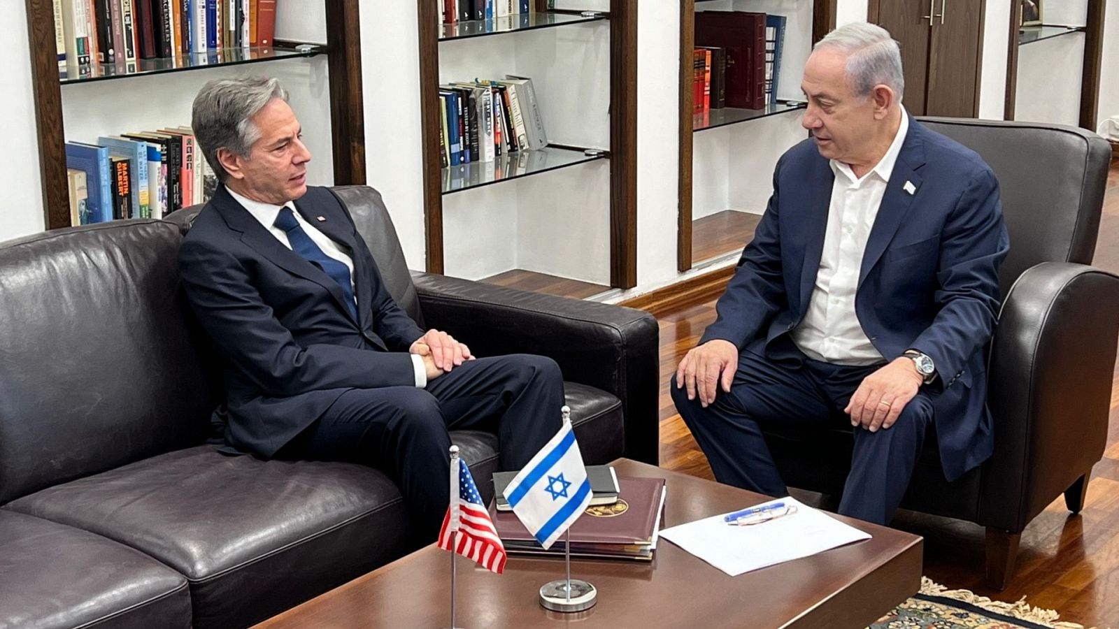 El secretario de Estado estadounidense, Antony Blinken, se reúne en Israel con el primer ministro, Benajmín Netanyahu.