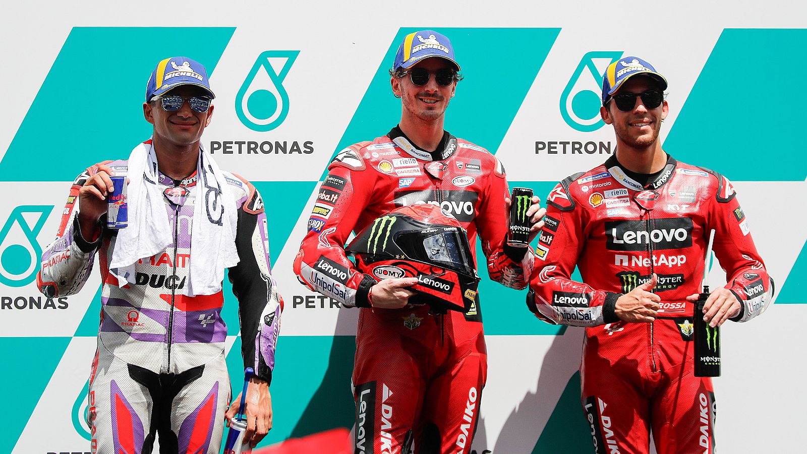 GP Catar MotoGP: Jorge Martín, Pecco Bagnaia y Enea Bastianini, en Malasia