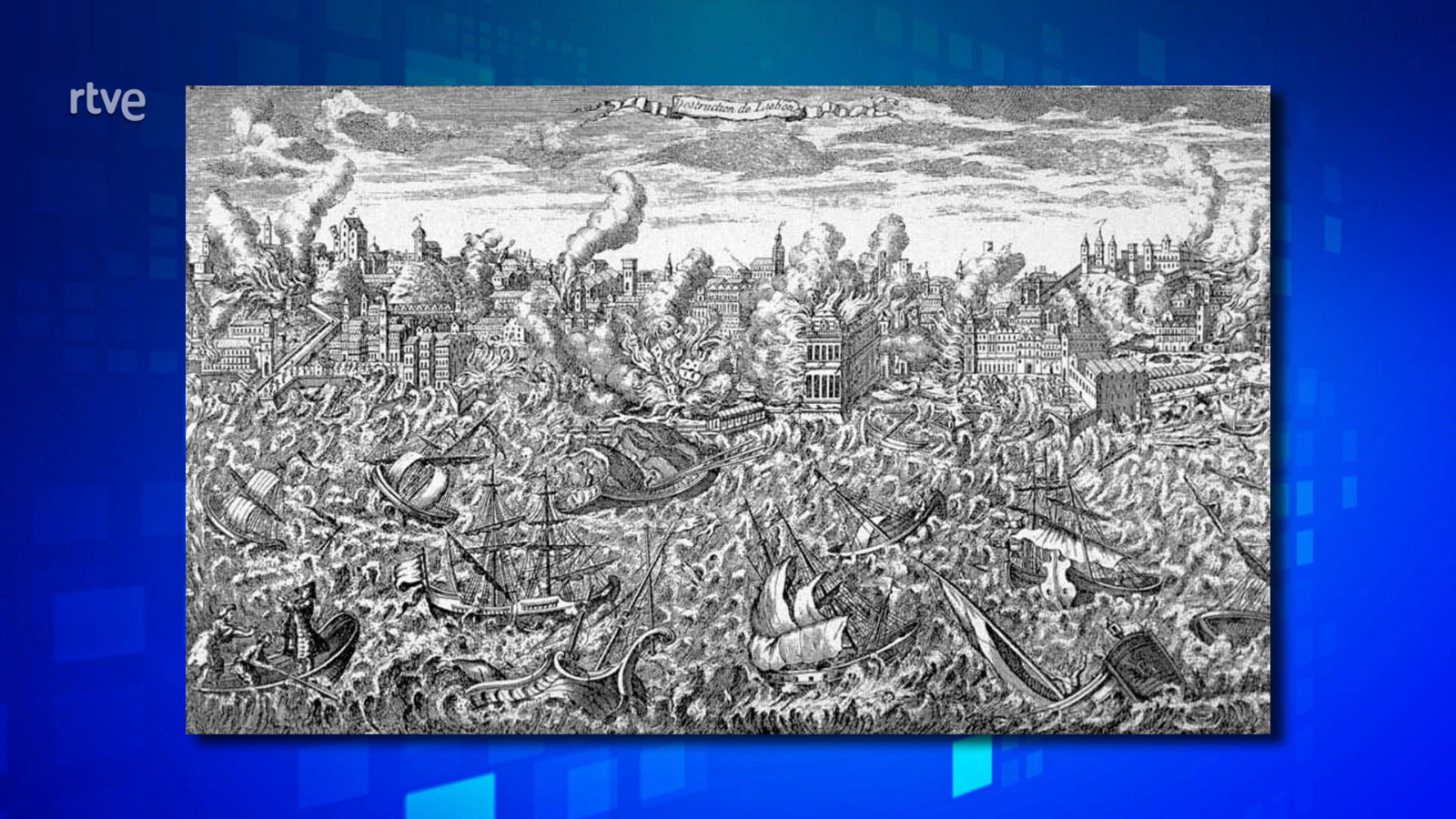 Imagen que recrea el tsunami de Cádiz de 1755
