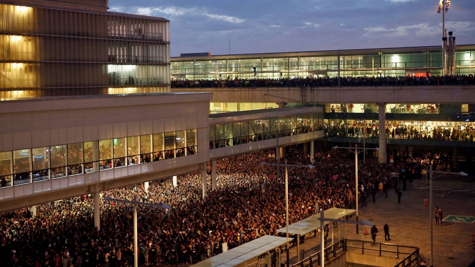 Imagen de archivo de las protestas en el aeropuerto de El Prat