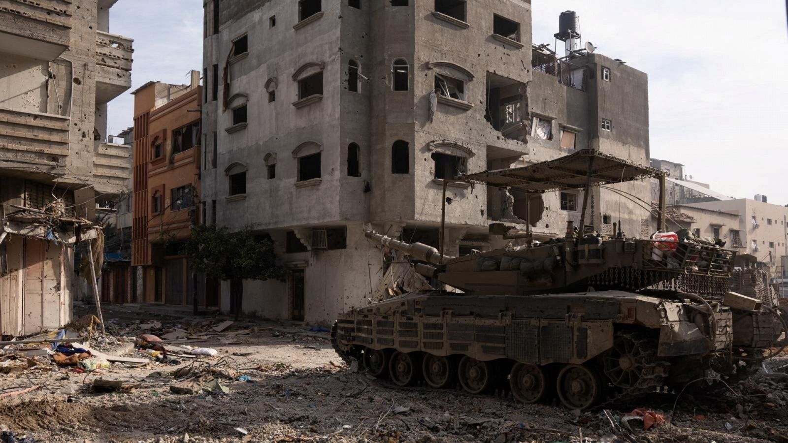Un tanque israelí durante una operación en la Franja de Gaza