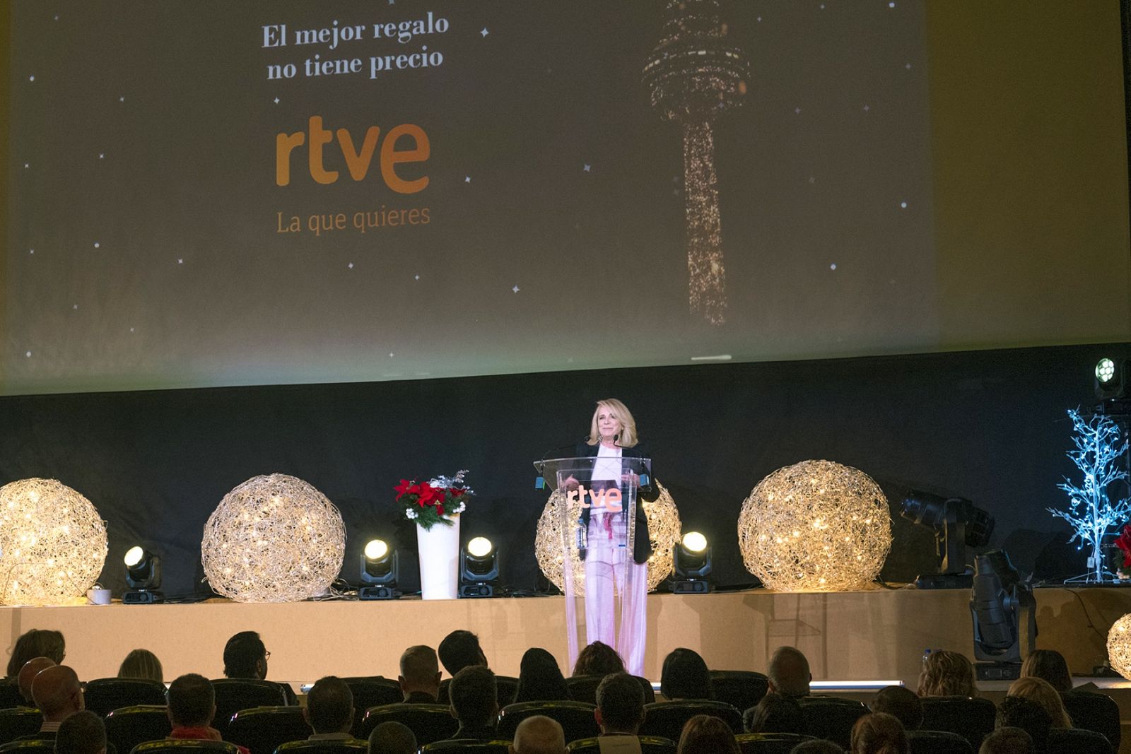 Elena Sánchez Caballero durante su intervención en la presentación del relanzamiento de RTVE Play RTVE