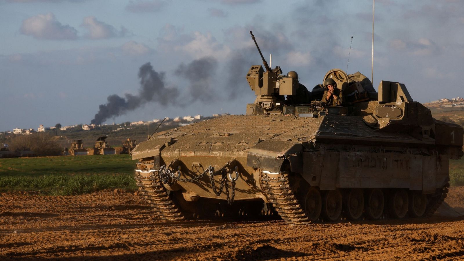 Tanque en la frontera entre Israel y Gaza, el viernes
