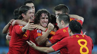 Celebracin gol Puyol