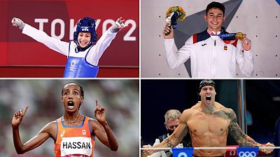 Cerezo, Dressel, Gins y Hassan durante los Juegos Olmpicos