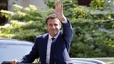 El presidente de Francia y candidato presidencial del partido La República en Marcha (LREM), Emmanuel Macron
