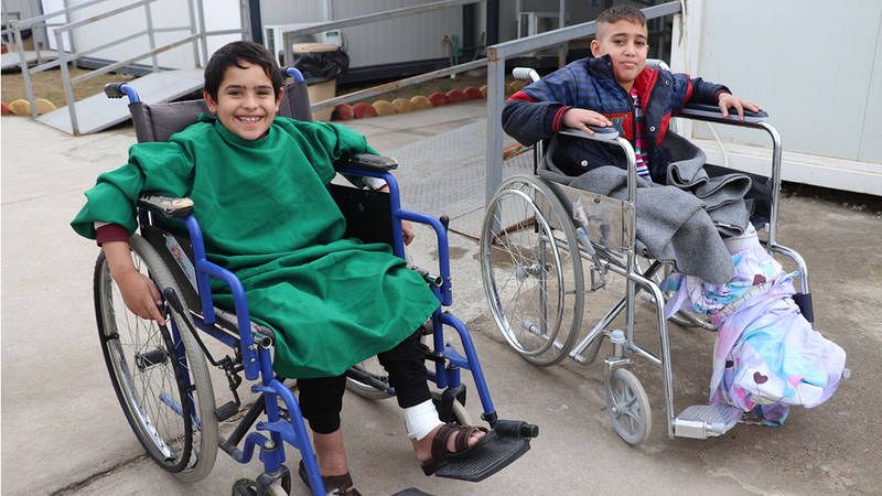 Saif y Salim, pacientes del hospital de MSF en Mosul Saif y Salim, pacientes del hospital de MSF en Mosul